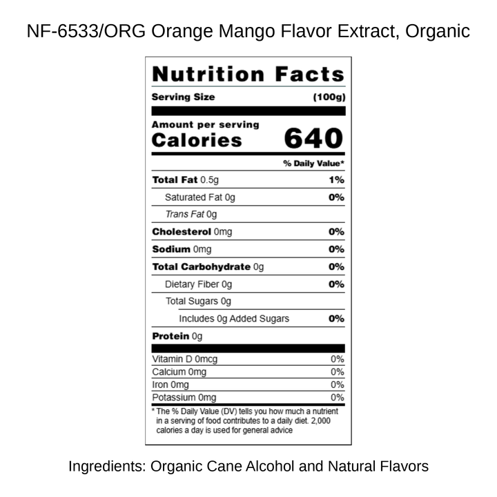 Orange Mango Flavor Extract, Organic