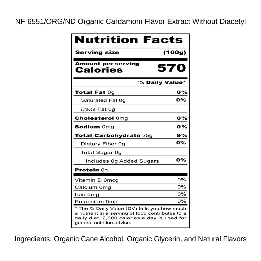 Organic Cardamom Flavor Extract Without Diacetyl