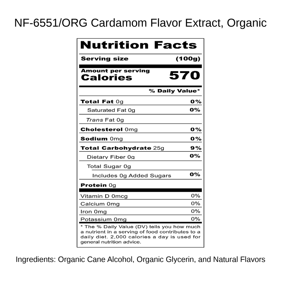 Cardamom Flavor Extract, Organic