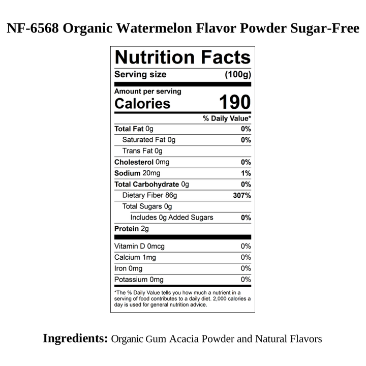 Watermelon Flavor Powder (Sugar-Free), Organic