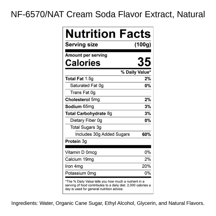 Cream Soda Flavor Extract, Natural
