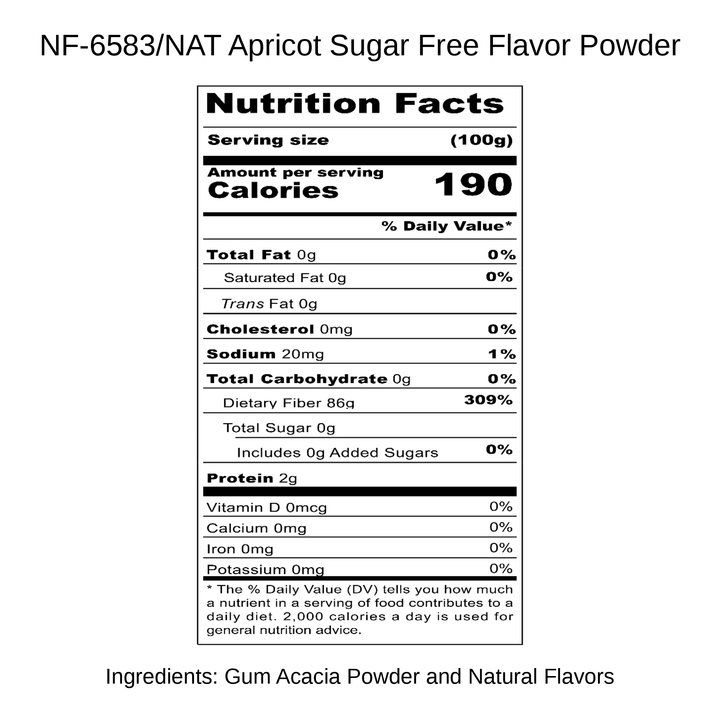 Apricot Sugar Free Flavor Powder