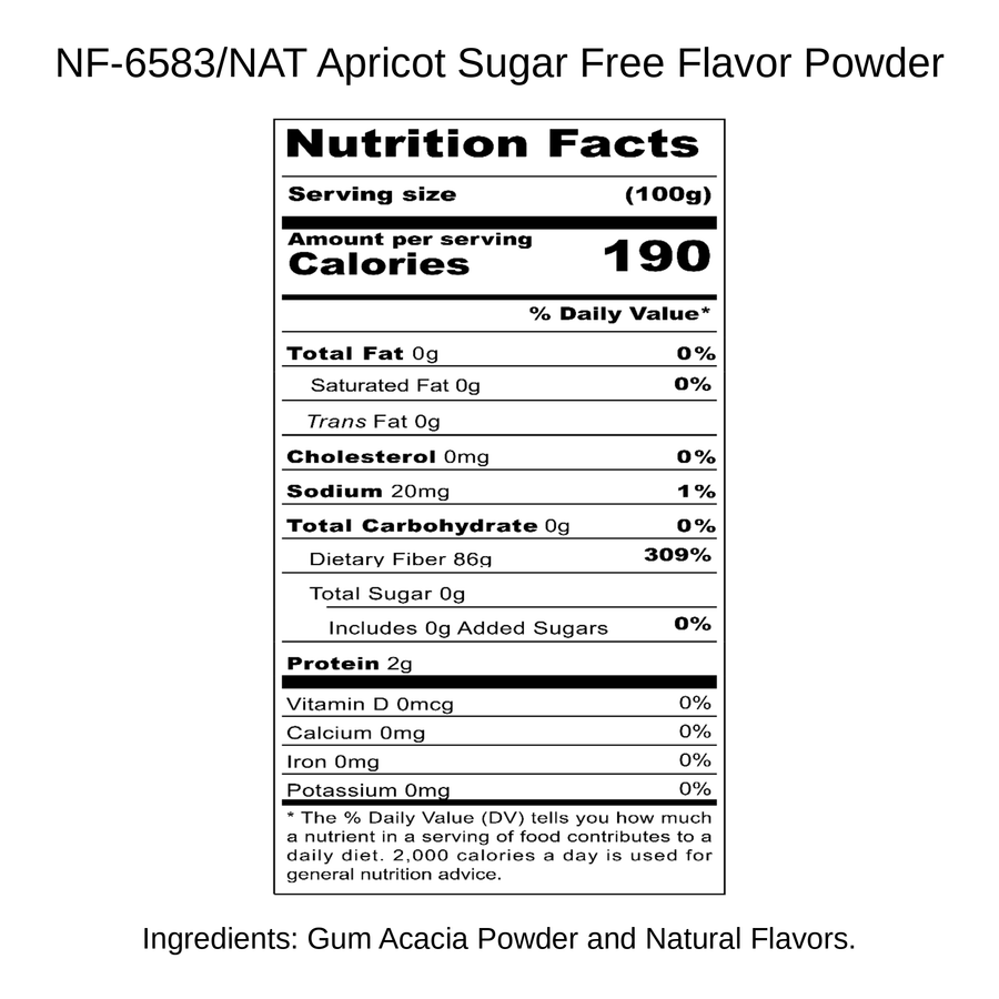 Apricot Sugar Free Flavor Powder