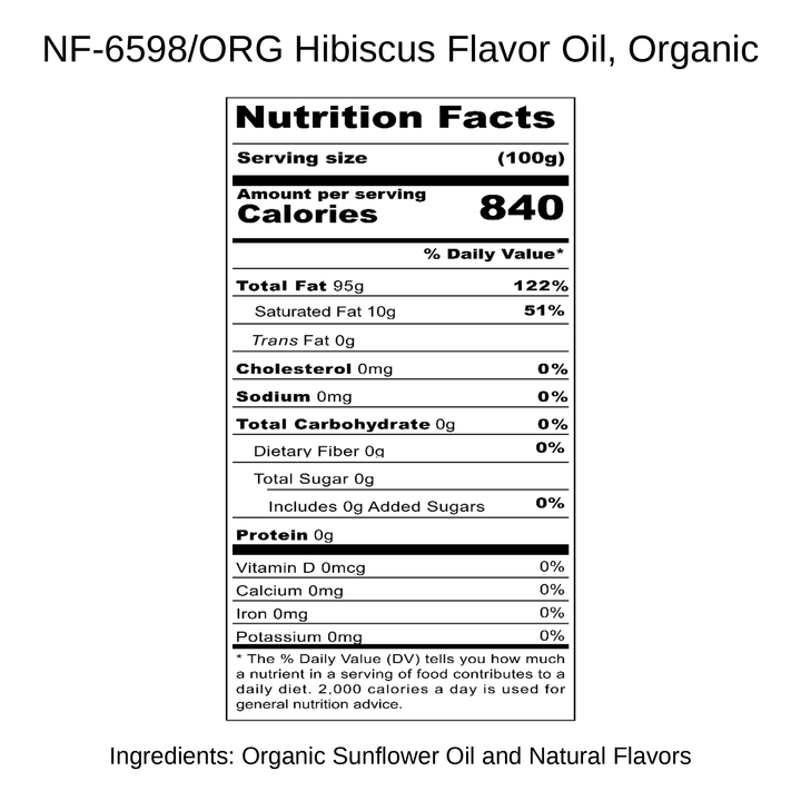 Hibiscus Flavor Oil, Organic
