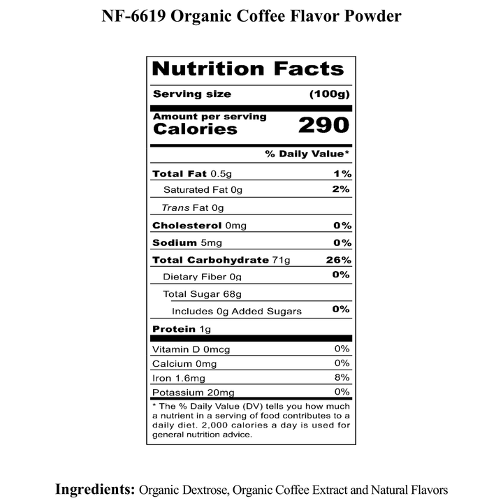 Coffee Flavor Powder, Organic