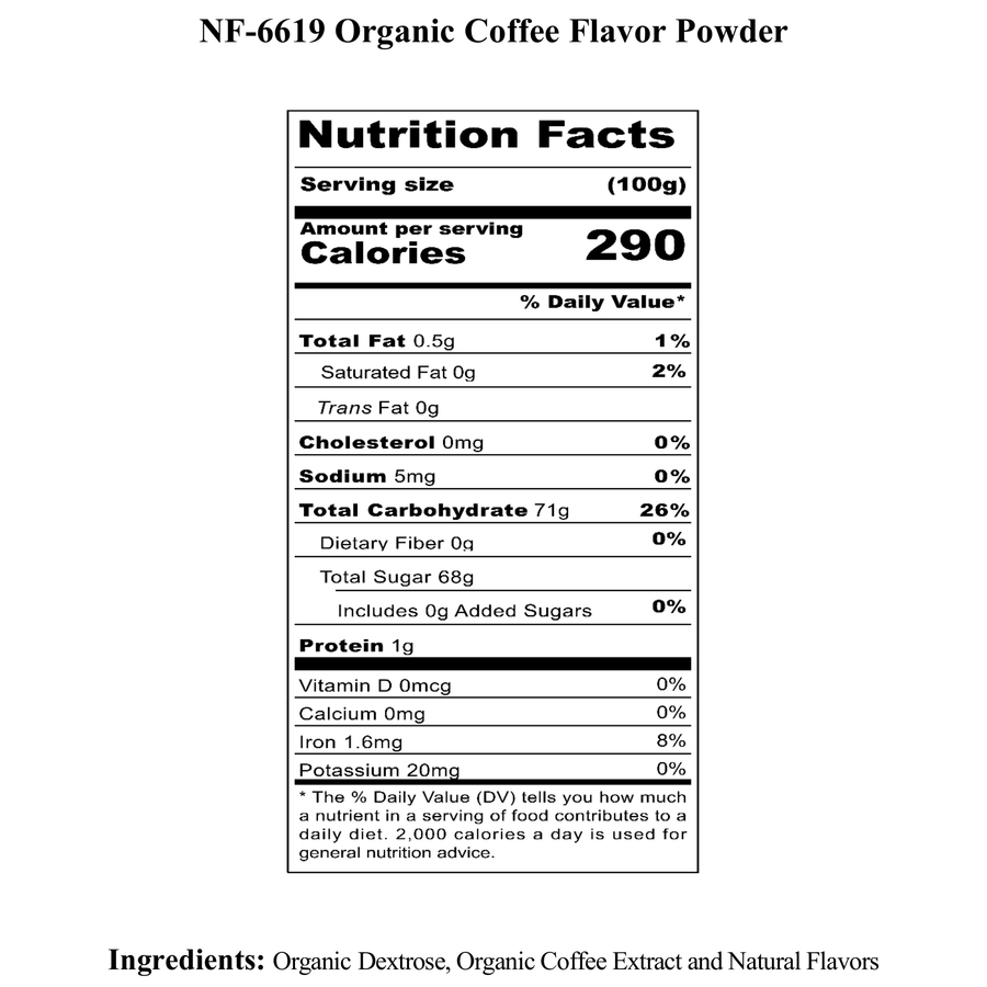 Coffee Flavor Powder, Organic