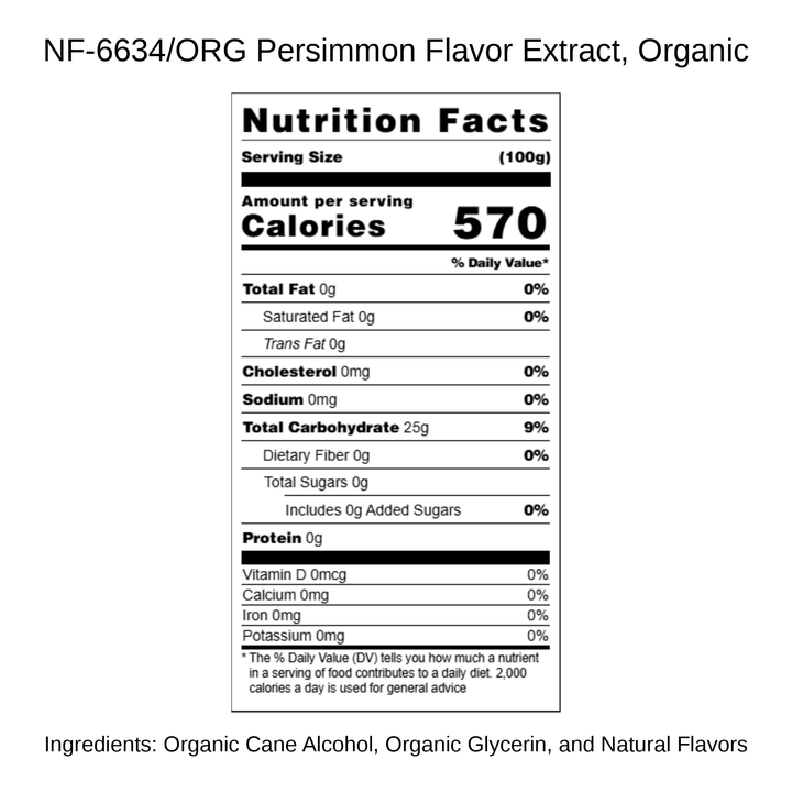 Persimmon Flavor Extract, Organic