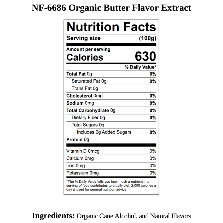 Butter Flavor Extract, Organic