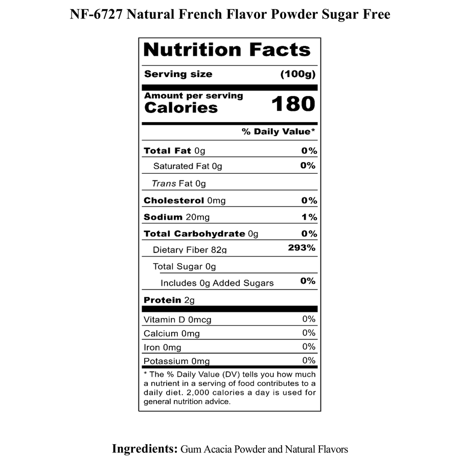 French Vanilla Sugar Free Flavor Powder (3X Fold)