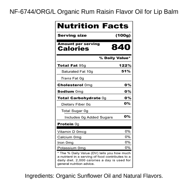 Organic Rum Raisin Flavor Oil for Lip Balm