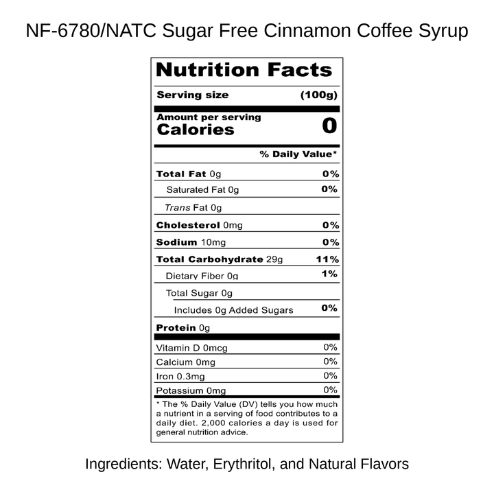 Sugar Free Cinnamon Coffee Syrup