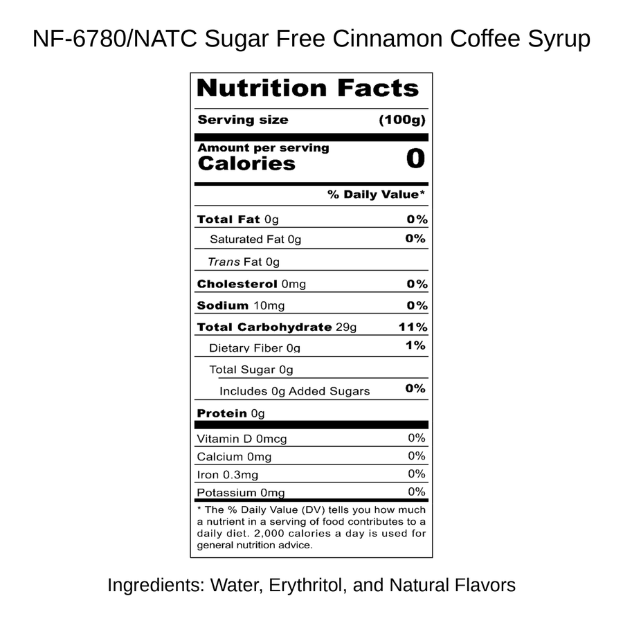 Sugar Free Cinnamon Coffee Syrup