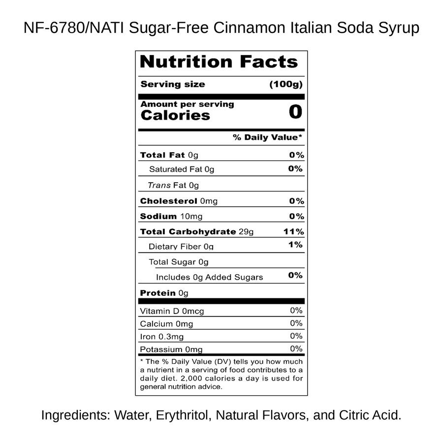 Sugar-Free Cinnamon Italian Soda Syrup