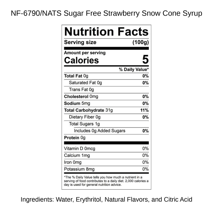 Sugar Free Strawberry Snow Cone Syrup