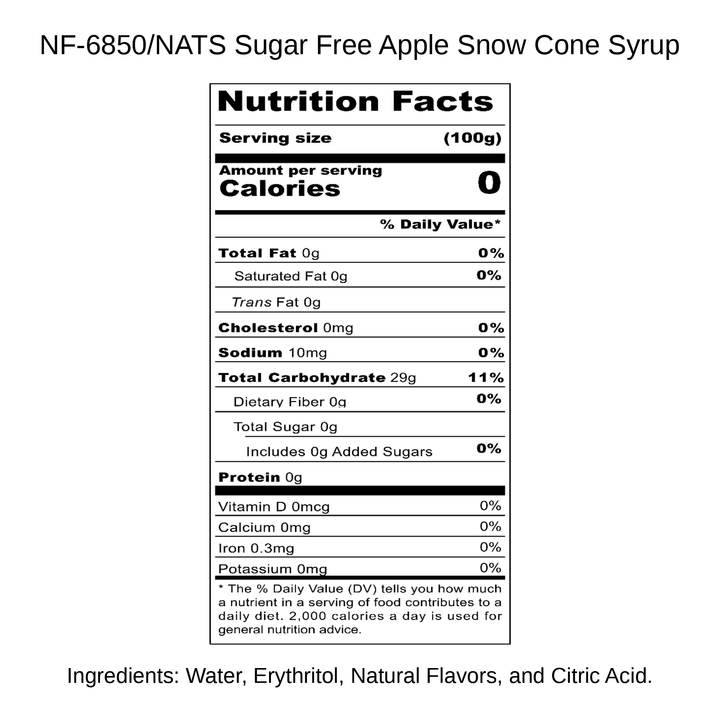 Sugar Free Apple Snow Cone Syrup