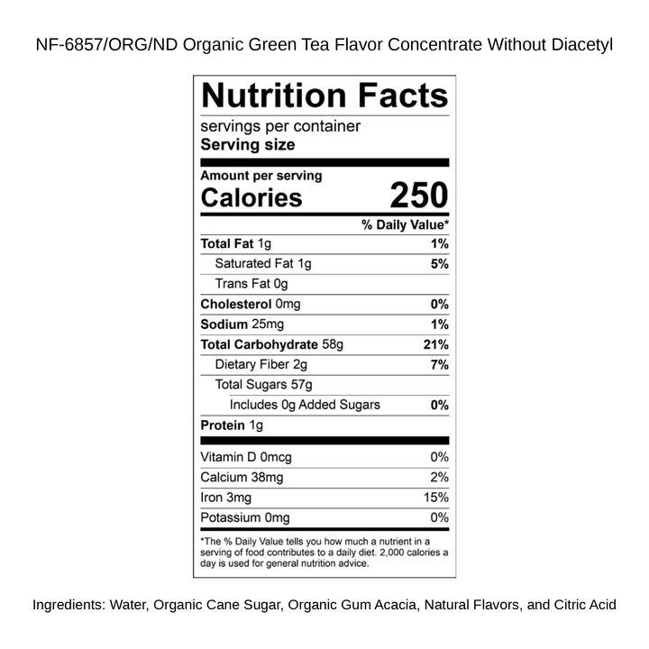 Organic Green Tea Flavor Concentrate Without Diacetyl