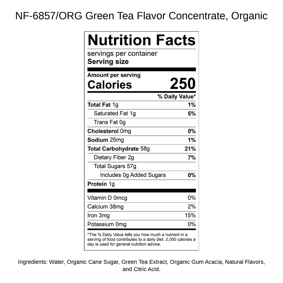 Green Tea Flavor Concentrate, Organic