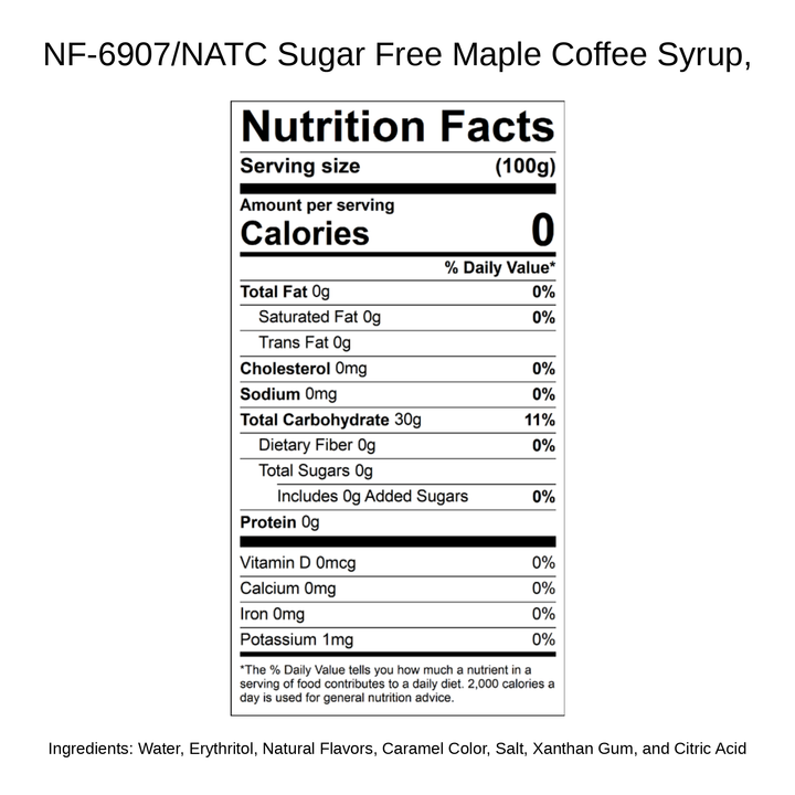 Sugar Free Maple Coffee Syrup,