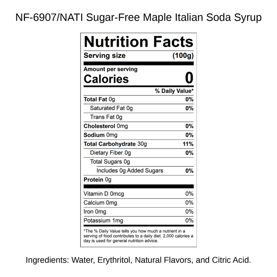 Sugar-Free Maple Italian Soda Syrup