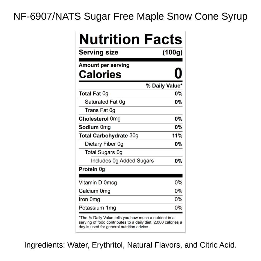 Sugar Free Maple Snow Cone Syrup