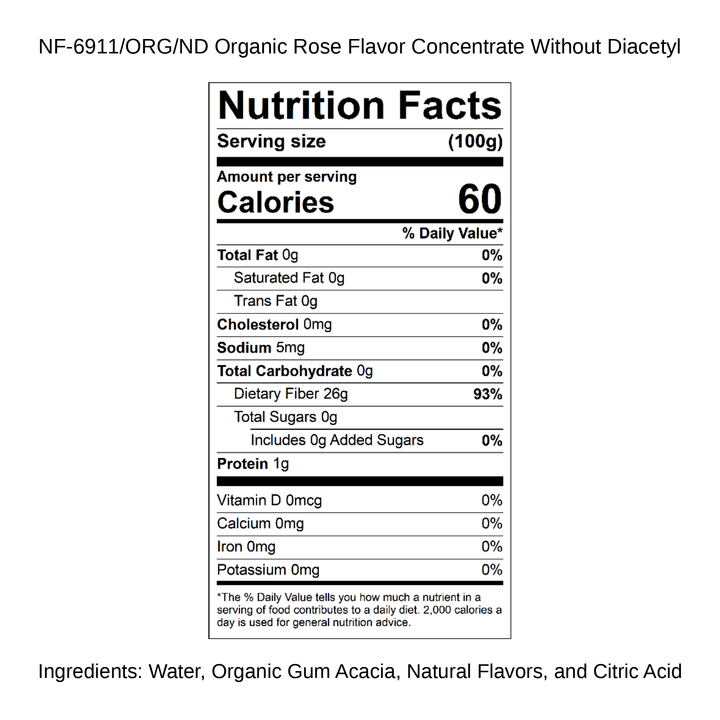 Organic Rose Flavor Concentrate Without Diacetyl