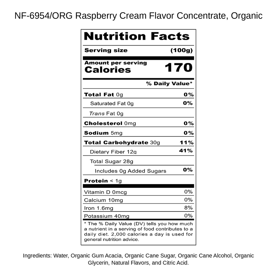 Raspberry Cream Flavor Concentrate, Organic