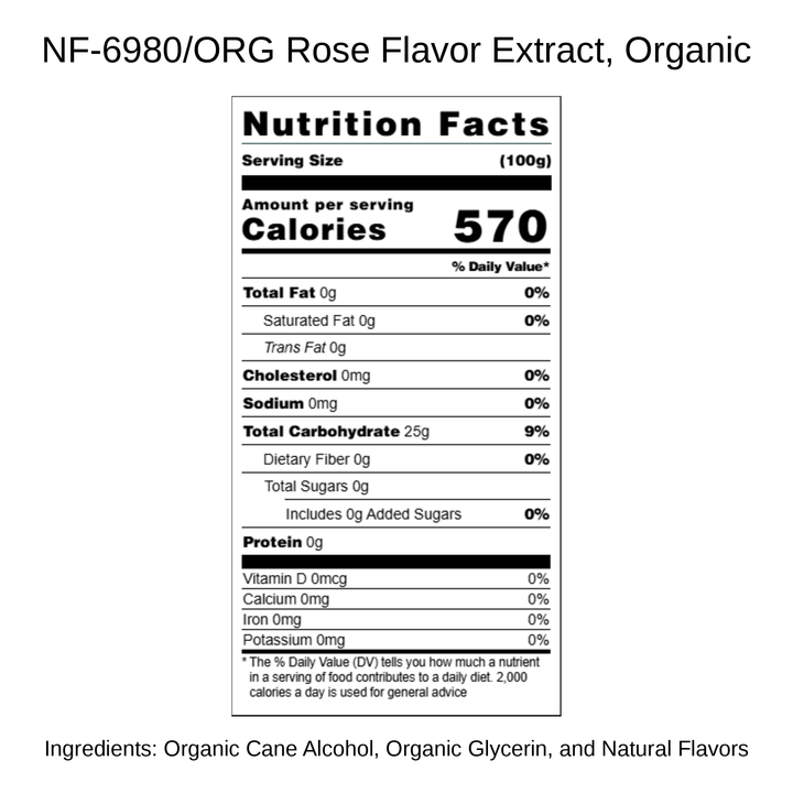 Rose Flavor Extract, Organic