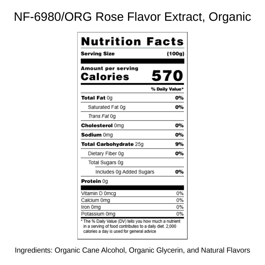 Rose Flavor Extract, Organic