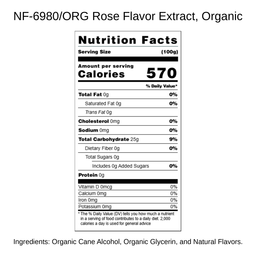 Rose Flavor Extract, Organic