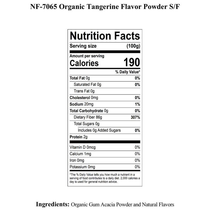 Tangerine Flavor Powder (Sugar-Free), Organic