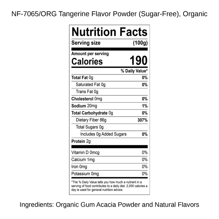 Tangerine Flavor Powder (Sugar-Free), Organic