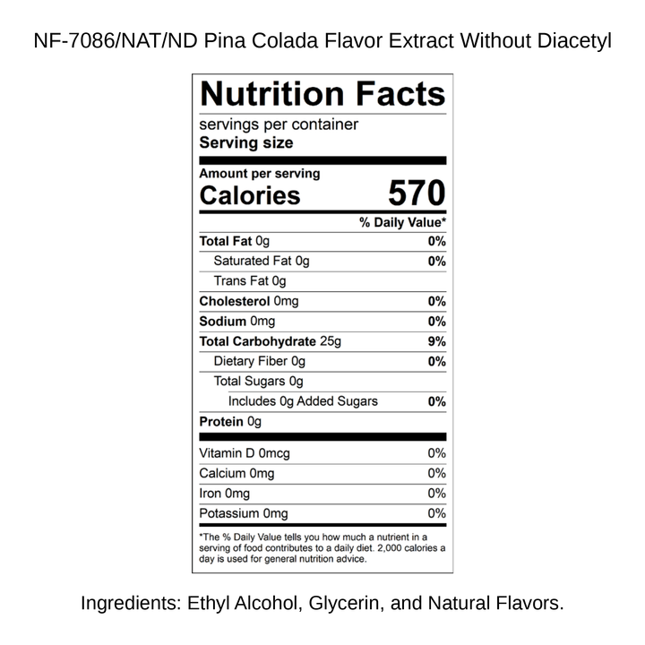 Pina Colada Flavor Extract Without Diacetyl