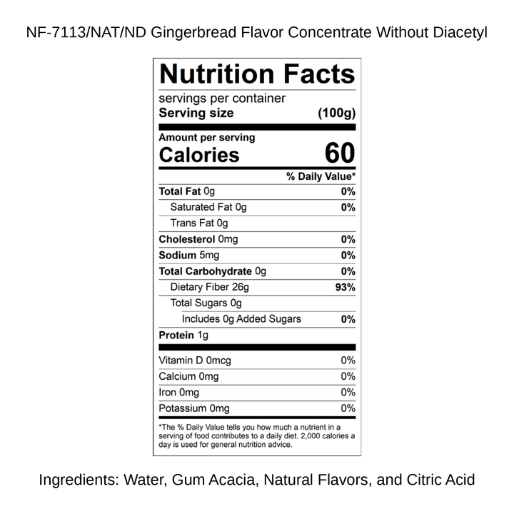 Gingerbread Flavor Concentrate Without Diacetyl