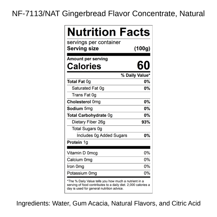 Gingerbread Flavor Concentrate, Natural