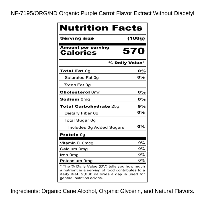Organic Purple Carrot Flavor Extract Without Diacetyl