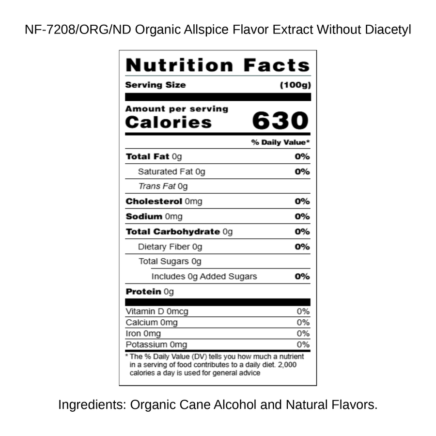 Organic Allspice Flavor Extract Without Diacetyl