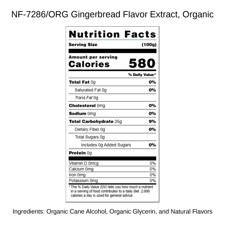 Gingerbread Flavor Extract, Organic