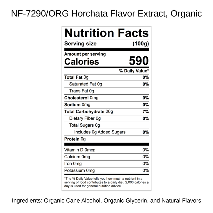 Horchata Flavor Extract, Organic