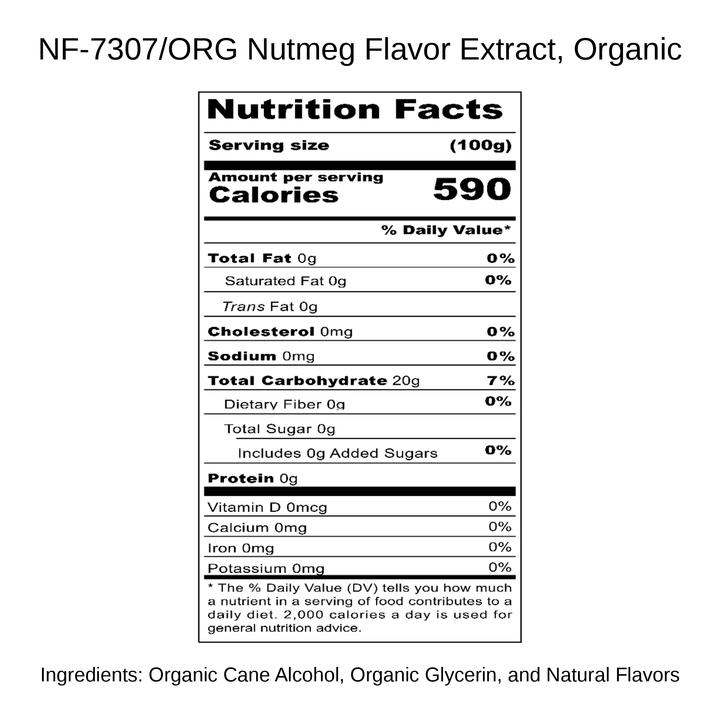 Nutmeg Flavor Extract, Organic