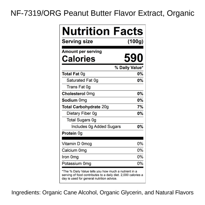 Peanut Butter Flavor Extract, Organic