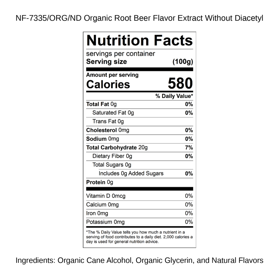 Organic Root Beer Flavor Extract Without Diacetyl
