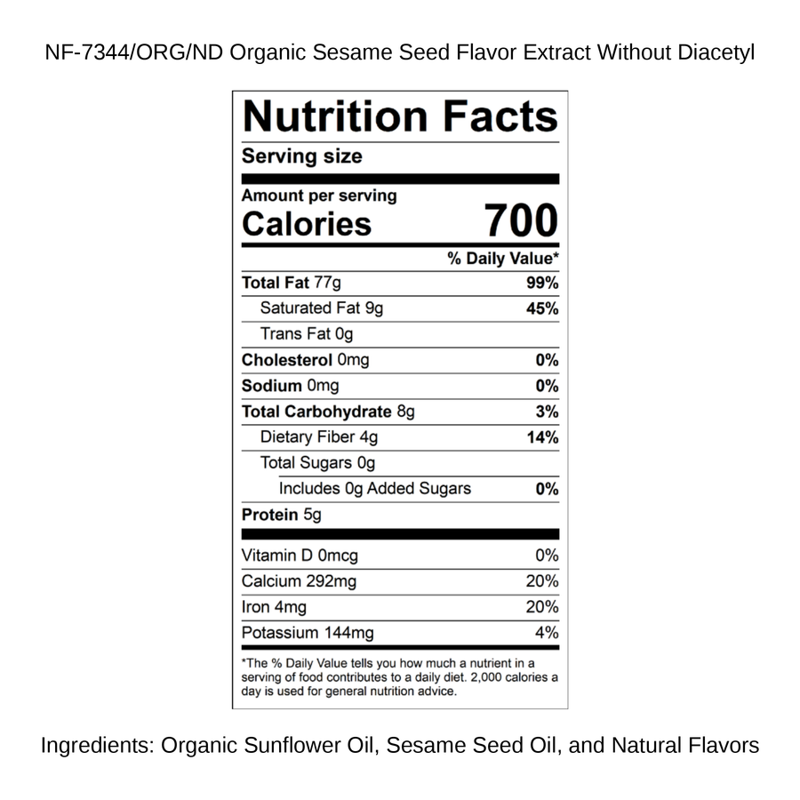 Organic Sesame Seed Flavor Extract Without Diacetyl