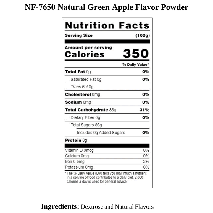 Green Apple Flavor Powder, Natural