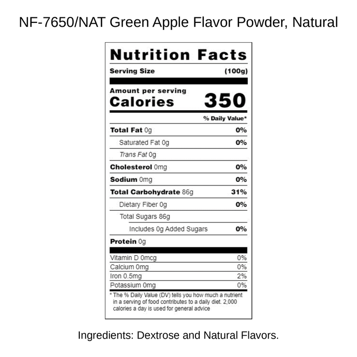 Green Apple Flavor Powder, Natural