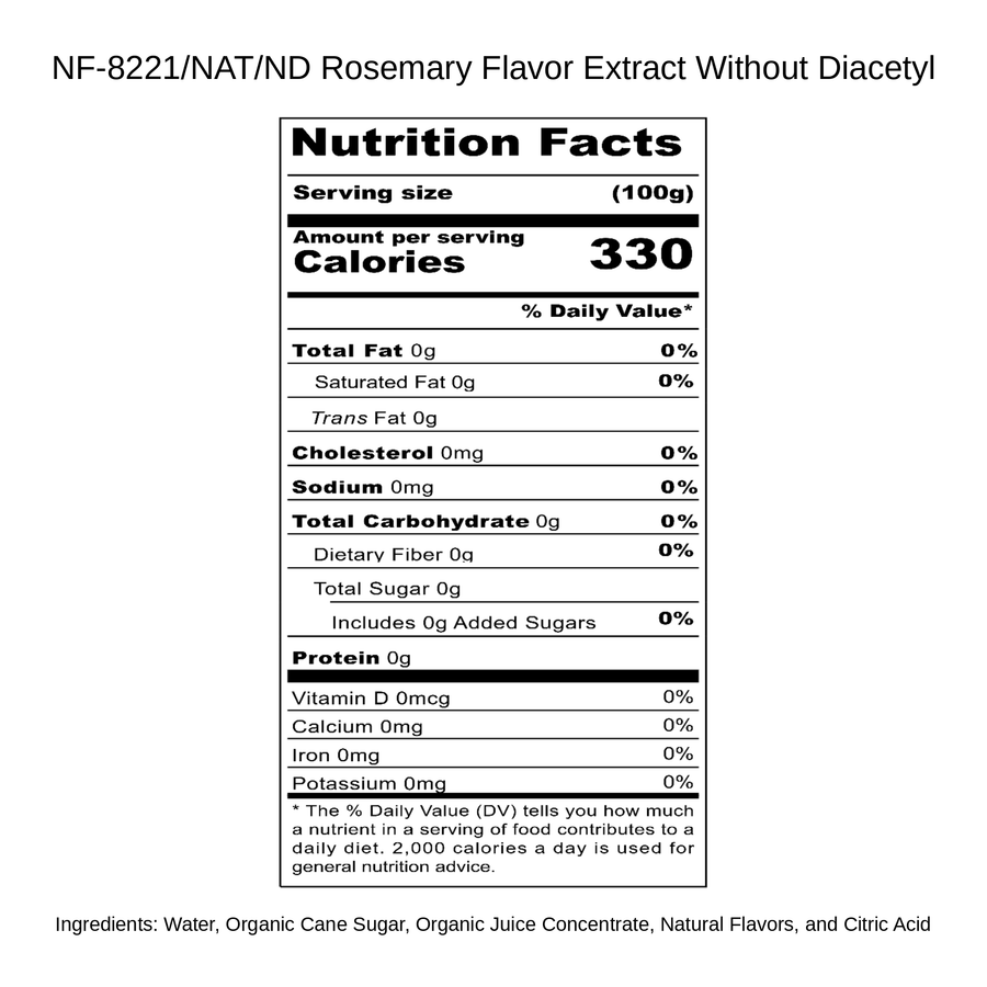 Rosemary Flavor Extract Without Diacetyl