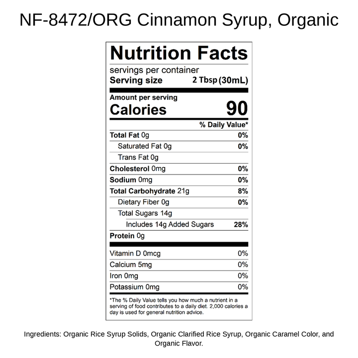 Cinnamon Syrup, Organic