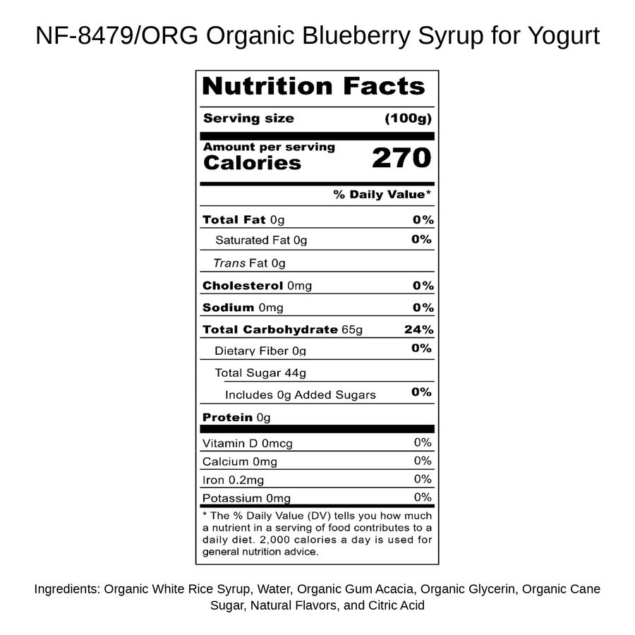 Organic Blueberry Syrup for Yogurt