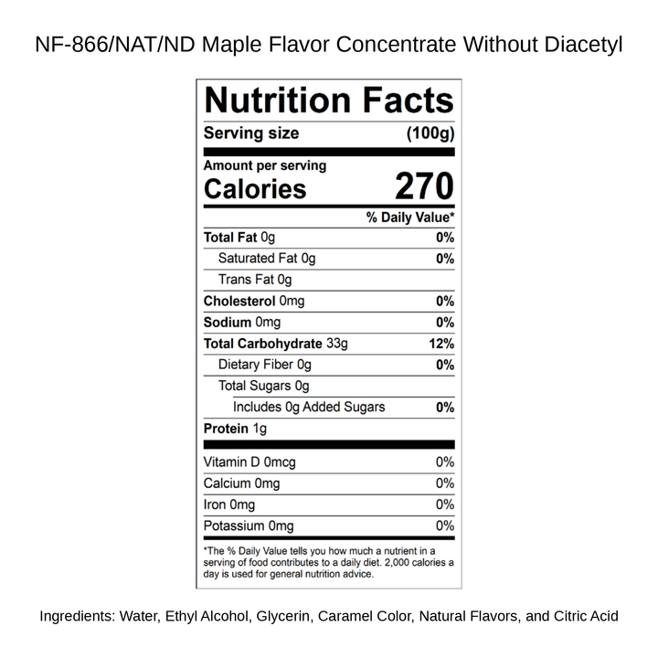 Maple Flavor Concentrate Without Diacetyl