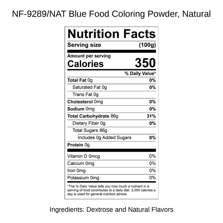 Blue Food Coloring Powder, Natural