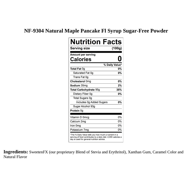 Maple Pancake Syrup Powder, Sugar-Free